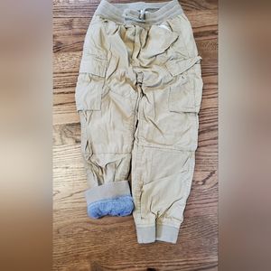 Boys Fleece Lined Cargo Pants- Size M